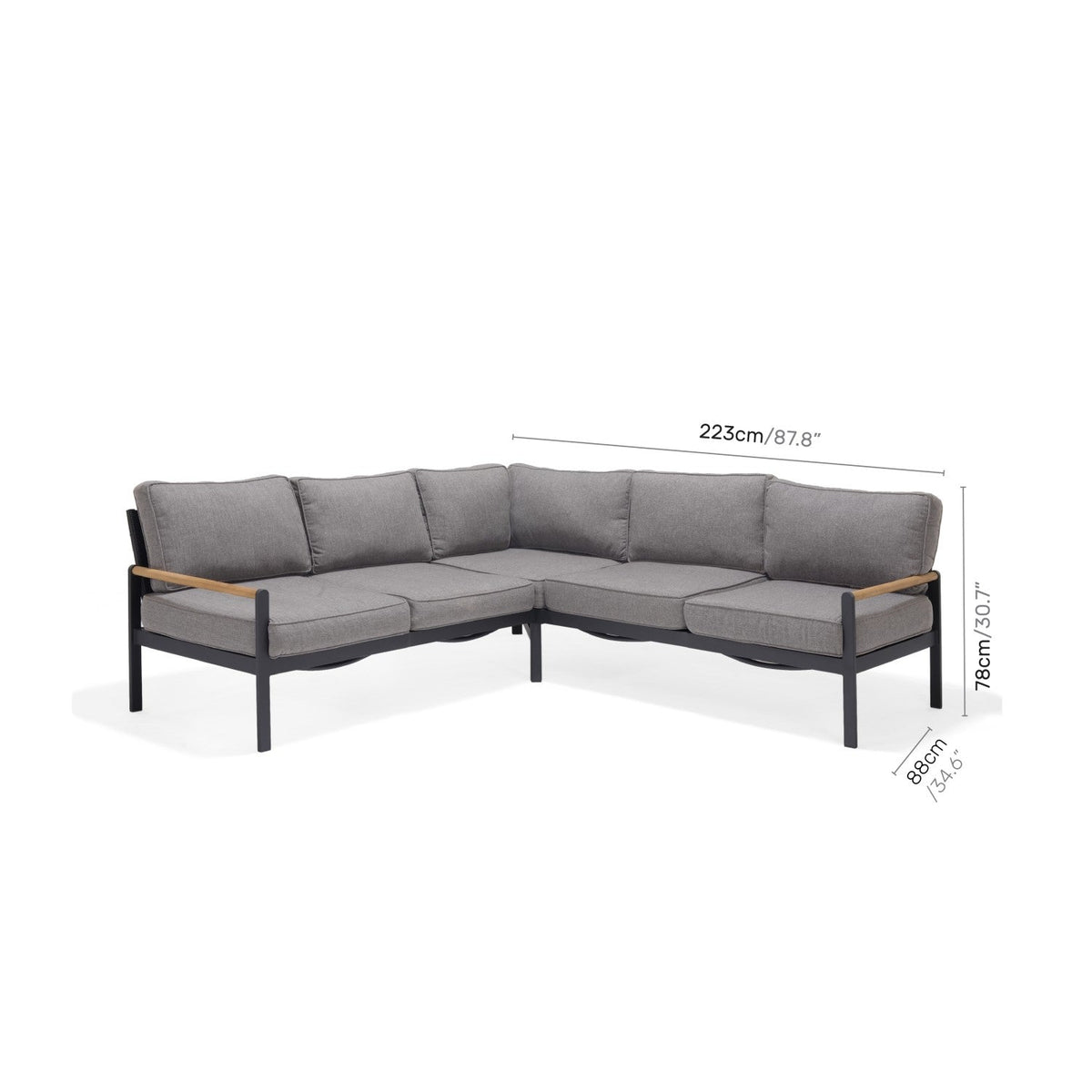 Amber Deluxe Corner Set - 4pc with Kitchen Island