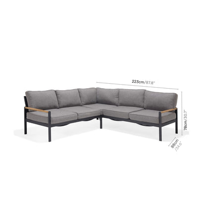 Amber Deluxe Corner Set - 4pc with Kitchen Island