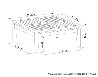 Arno 3pc Bistro Set Light