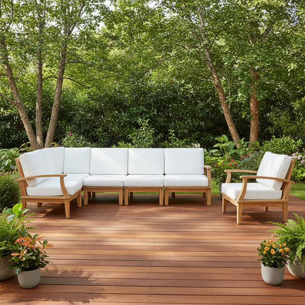 Marina 6 Piece Outdoor Patio Teak Set by Modway